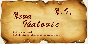 Neva Ikalović vizit kartica